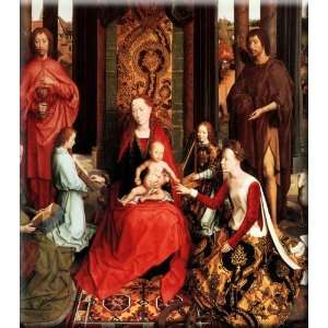   Catherine 27x30 Streched Canvas Art by Memling, Hans