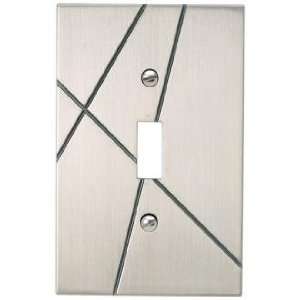   : Modernist Brushed Nickel Single Toggle Wall Plate: Home Improvement