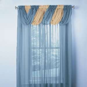  BrylaneHome Sheer Voile Toga Valance: Home & Kitchen