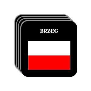  Poland   BRZEG Set of 4 Mini Mousepad Coasters 