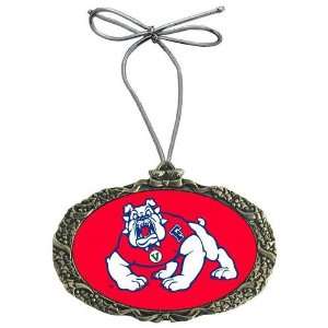 Fresno State Bulldogs NCAA Nickel Classic Logo Holiday Ornament 