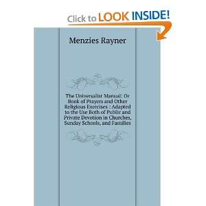   in Churches, Sunday Schools, and Families: Menzies Rayner: Books