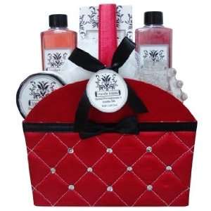   Pomegranate & Vanilla Silk Spa Bath and Body Gift Basket Set: Beauty
