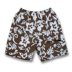  uv 50+ hawaiian board shorts(brown/blue/white)