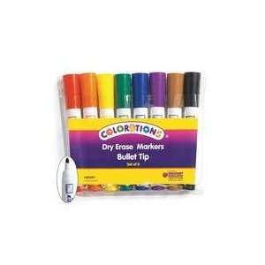  Colorations Dry Erase Bullet Tip Markers   Set of 8 Arts 