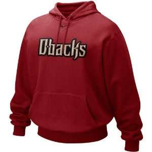   Arizona Diamondbacks Sedona Red Tackle Twill Hoody Sweatshirt (Large