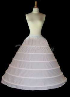Huge Full 6 Hoop Wedding Gown Petticoat Slip Skirt n  