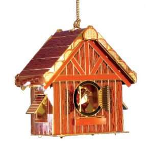  ChemArt Log Cabin Bird House Ornament: Home & Kitchen