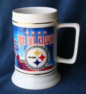Super Bowl XL Pittsburgh Steelers Beer Stein 2004 Mug  