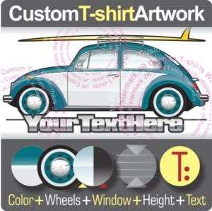 Custom T shirt for VW 64 65 66 67 super Beetle Bug Fans  