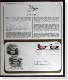 1985 Duck Decoys Broadbill & Mallard first day cover  