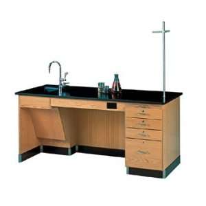 ADA Instructors/Student Desk, Epoxy Resin Top:  Industrial 