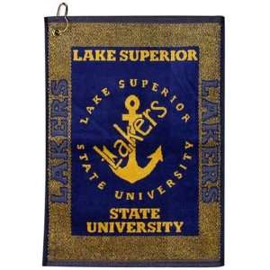 Lake Superior State Lakers Woven Jacquard Golf Towel:  