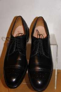 Allen Edmonds Lexington Mens Black Brogue Leather Wing Tip Dress Shoe 