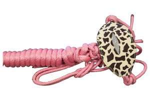 PINK ROPE HALTER WITH GIRAFFE STINGRAY BRONC NOSE #600  