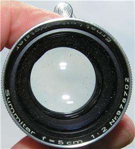 Estate Ernst Leitz Wetzlar Summitar F 5cm 12 Lens Leica L@@K  