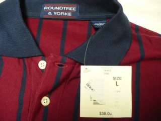   Mens Polo Shirts NWT 100% cotton Ping Summa Cremieux Roundtree Size L