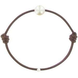 Les Poulettes Jewels   White Cultured Pearl Bracelet 8 9 mm   My Pearl 