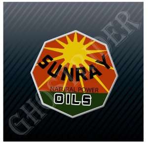  Sunray Natural Power Oils Racing Vintage Sticker Decal 