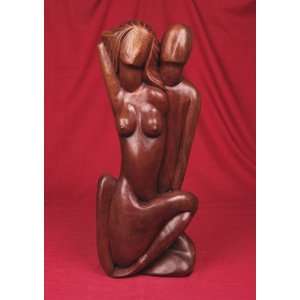  Miami Mumbai Abstract Couple   Together Wood StatueWC007 