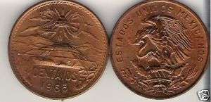 Mexico 1966 20 Centavos KM 440 Nice Gem BU Coin  