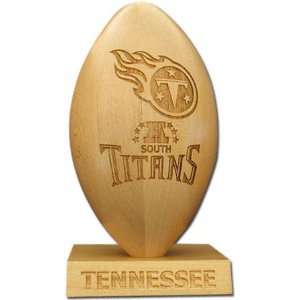   Titans Mini Laser Engraved Logo Wood Football