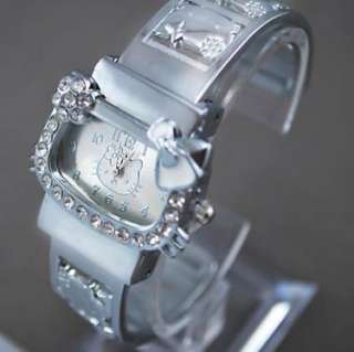   the watch strap adjustable enchase cute cat on strp some zircon on the