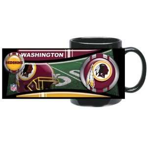   Redskins 11 Ounce Sublimated Coffee Mug (Black)
