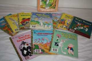 Bugs Bunny Golden Book Lot 50th Birthday 10 Books Looney Tunes Warner 