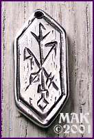 Strengths of Self Bind Rune Norse Pagan Amulet Pendant from Raventree 