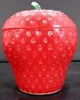 hazel atlas figural glass strawberry jelly jam jar expedited shipping