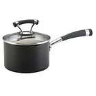   Contempo Hard Anodized Nonstick 2 Quart Covered Straining Saucepan New