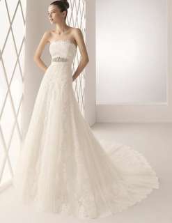   Lace Wedding Dress 2012 Bridal Gown Court Train Free Sz NEW  