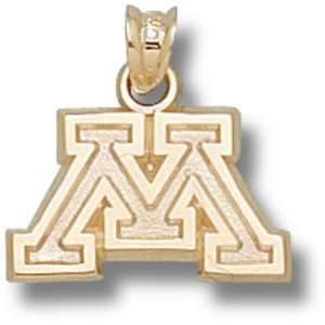Minnesota Golden Gophers Block M Pendant   Gold Plated Jewelry