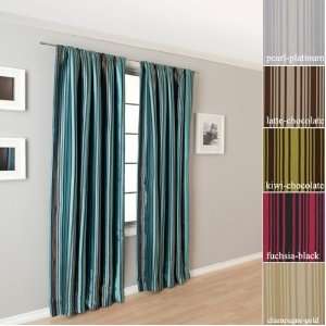  120 Long Draper Stripe Contemporary Curtain Panel: Home 