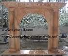   Mantel mantle surround polished nature solid Marble gothic with pillar