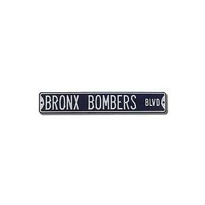  Steel Street Sign BRONX BOMBERS BLVD