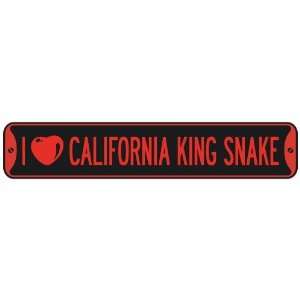     I LOVE CALIFORNIA KING SNAKE  STREET SIGN