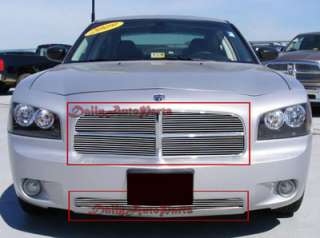 05 10 Dodge Charger Front Grill Aluminum Billet Grille Combo Insert up 