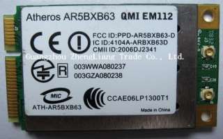 Atheros AR5BXB63 AR5007EG 802.11b/g MINI PCIE WIFI Card  