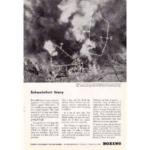  1945 WWII Ad Boeing Schweinfurt Story Air Raid Bombers 