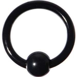  12 Gauge Black Acrylic Ball Captive Ring Jewelry