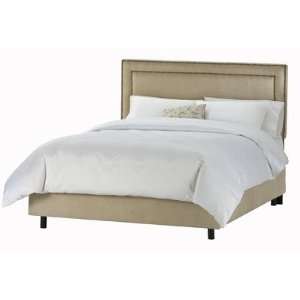   Border Bed in Premier Oatmeal Upholstery Size: Full: Home & Kitchen