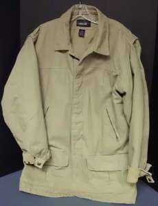 Mens Cherokee Brand Beige Cotton Coat Jacket Medium  