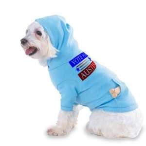 VOTE FOR AUSTIN Hooded (Hoody) T Shirt with pocket for your Dog or Cat 