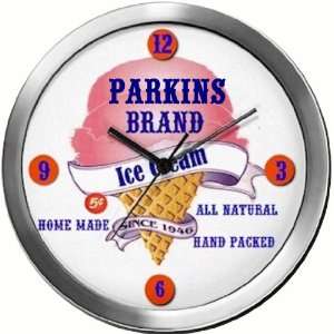  PARKINS 14 Inch Ice Cream Metal Clock Quartz Movement 