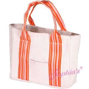  White Tote Bag with Ribbon Trim for 18 Inch Dolls: Toys 