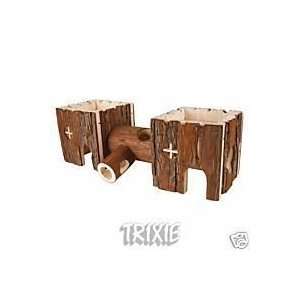  FENJA NATURAL WOOD PLAY HOUSE 16X5X5 in: Pet Supplies