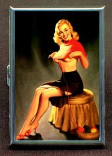 KNITTING RETRO PIN UP GIRL ID OR CIGARETTE CASE WALLET  