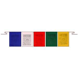  Five Small Prayer Flags On a Rope: Patio, Lawn & Garden